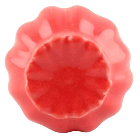 Solid Red Umbrella Ceramic Cabinet Knob